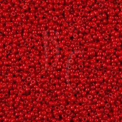 Rocaille 11/0 1684 Semi Matte Dyed Opaque Bright Red 10 gr
