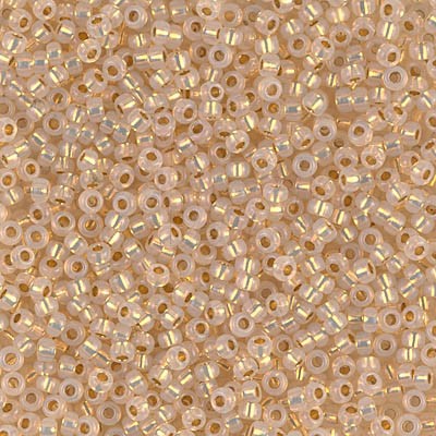 Rocaille 11/0 0196 24 Kt Yellow Gold Lined Opal 10 gr