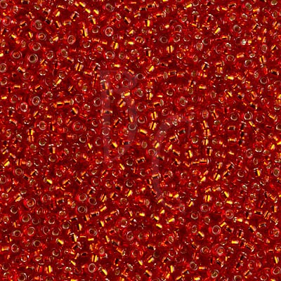 Rocaille 15/0 0010 Flame Red Silver Lined 10 gr
