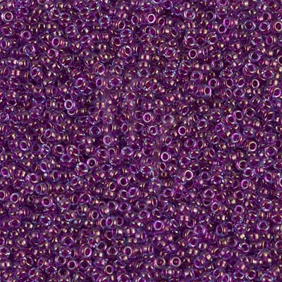 Rocaille 15/0 0352 Fucsia Lined Aqua Luster 10 gr