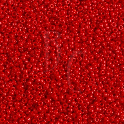 Rocaille 15/0 1684 Semi Matte Dyed Opaque Bright Red 10 gr