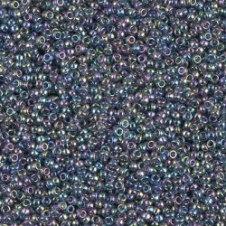 Rocaille 15/0 2444 Transparent Blue Grey Gold Luster 10 gr