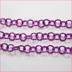 Catena tonda diamantata 12 mm fucsia