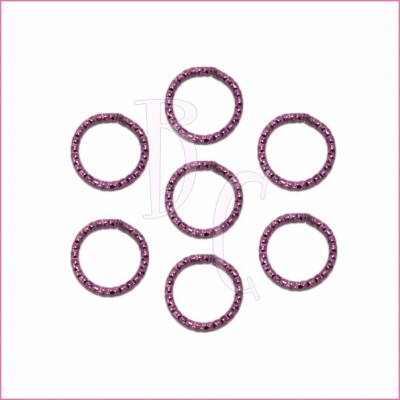 Catena tonda diamantata 24 mm melanzana
