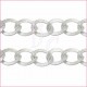 Catena ovale ondulata 20 mm argento