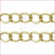 Catena ovale ondulata 20 mm oro