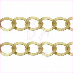 Catena ovale ondulata 20 mm oro