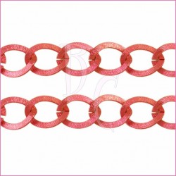 Catena ovale ondulata 20 mm rosso