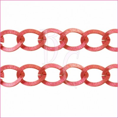 Catena ovale ondulata 20 mm rosso