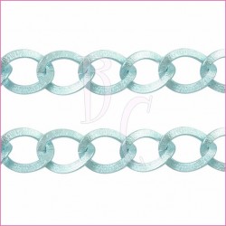 Catena ovale ondulata 20 mm azzurro