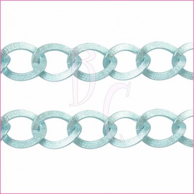 Catena ovale ondulata 20 mm azzurro