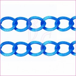 Catena ovale ondulata 20 mm blu elettrico