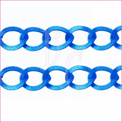 Catena ovale ondulata 20 mm blu elettrico