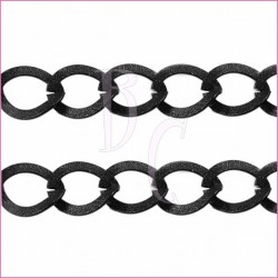 Catena ovale ondulata 20 mm nero