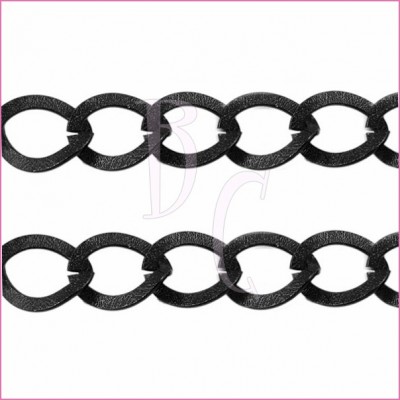 Catena ovale ondulata 20 mm nero