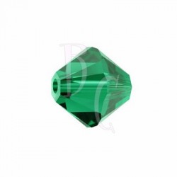 Bicono swarovski 5328 6 MM Emerald - 10 pezzi