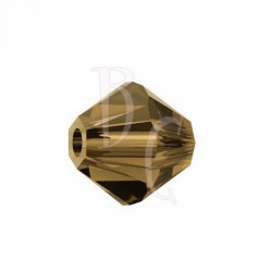 Bicono swarovski 5328 6 MM Smoked topaz - 10 pezzi