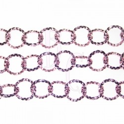 Catena tonda diamantata 13 mm rosa