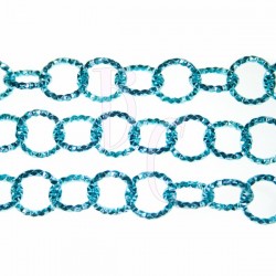 Catena tonda diamantata 13 mm azzurro