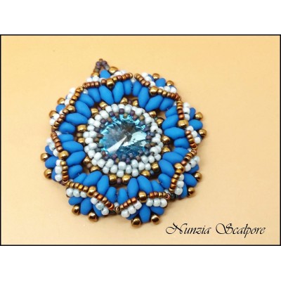 SCHEMA + KIT BIJOUX CIONDOLO - CIONDOLO RAGGIO DI LUCE BLU