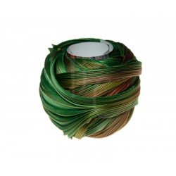 Seta Shibori color Dark green and orange x15cm