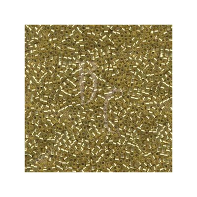 DB0687 -Dyed semi matte silver lined yellow green 5 gr