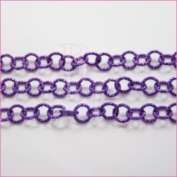 Catena tonda diamantata 12 mm viola