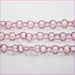 Catena tonda diamantata 12 mm rosa