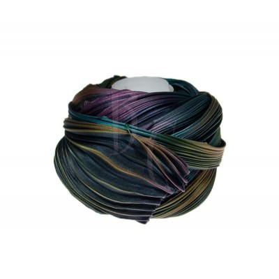 Seta Shibori color Midnight borealis  x15cm