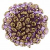 Superduo 2,5X5 mm Luster - Transparent Gold-Amethyst 10 gr