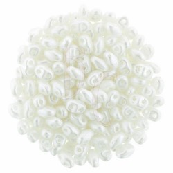 Superduo 2,5X5 mm Pearl Coat - Snow 10 gr