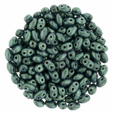 Superduo 2,5X5 mm  Metallic Suede - Light Green 10 gr