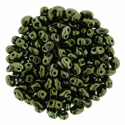 Superduo 2,5X5 mm Metallic Green 10 gr
