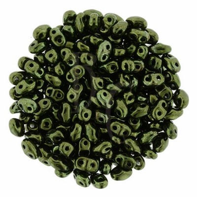 Superduo 2,5X5 mm Metallic Green 10 gr