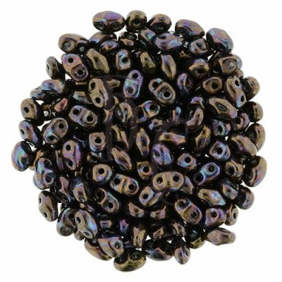 Superduo 2,5X5 mm Luster - Jet 10 gr