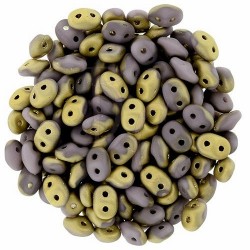 Superduo 2,5X5 mm Fool's Gold - Opaque Amethyst 10 gr