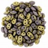 Superduo 2,5X5 mm Fool's Gold - Opaque Amethyst 10 gr