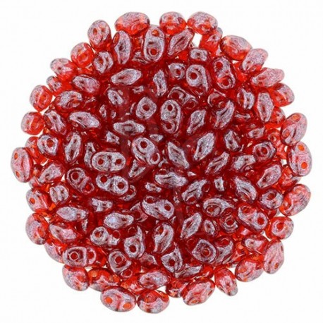Superduo 2,5X5 mm Luster - Ruby 10 gr