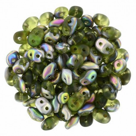 Superduo 2,5X5 mm Matte Olivine - Vitral. 10 gr