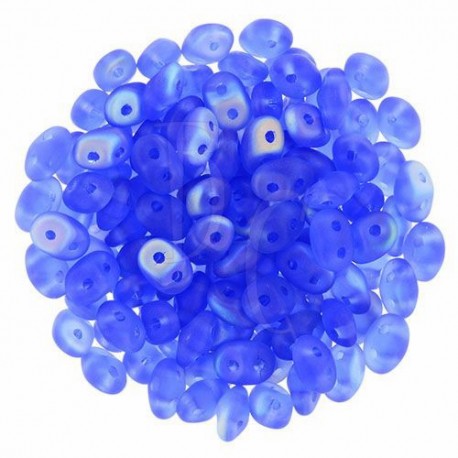 Superduo 2,5X5 mm Matte - Sapphire AB 10 gr