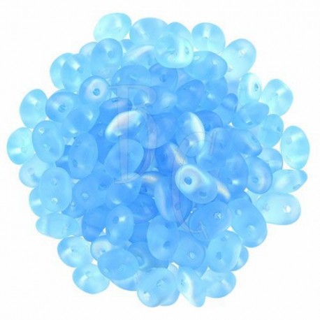 Superduo 2,5X5 mm  Matte - Aquamarine AB. 10 gr