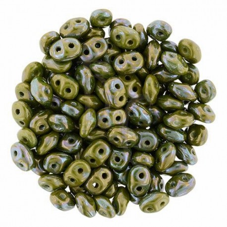 Superduo 2,5X5 mm  Nebula - Opaque Olivine 10 gr