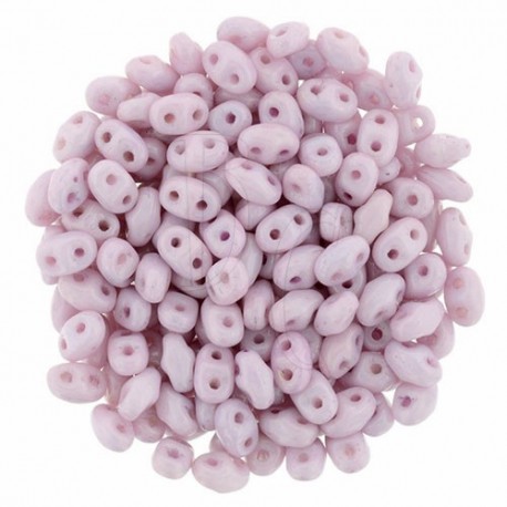 Superduo 2,5X5 mm Luster - Opaque Soft Pink 10 gr