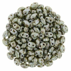 Superduo 2,5X5 mm Luster - Opaque Green 10 gr