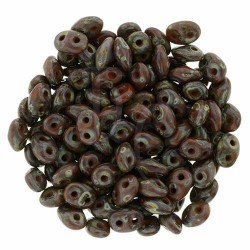 Superduo 2,5X5 mm Picasso - Umber 10 gr