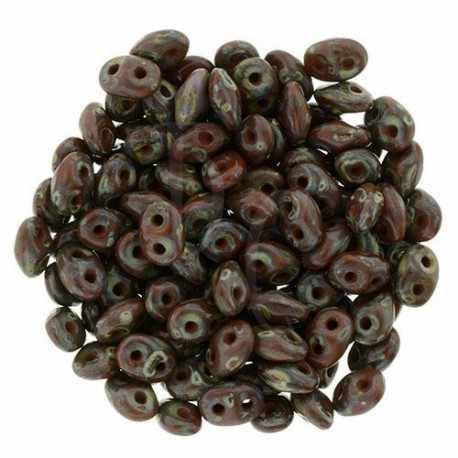 Superduo 2,5X5 mm Picasso - Umber 10 gr