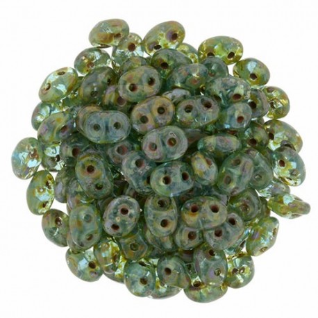 Superduo 2,5X5 mm Aquamarine - Picasso 10 gr