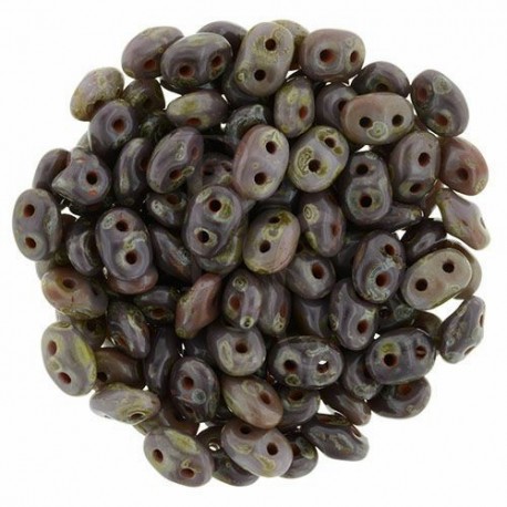 Superduo 2,5X5 mm Opaque Light Amethyst - Picasso 10 gr