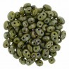 Superduo 2,5X5 mm Opaque Olivine - Silver Picasso 10 gr