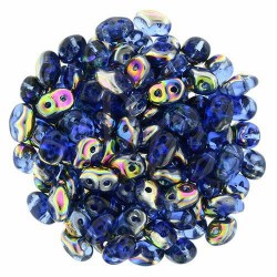 Superduo 2,5X5 mm Sapphire - Vitral 10 gr